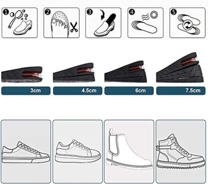 Wkładki Podwyższające do Butów Podpiętki Podkładki na Pięty Ostrogi Miękkie - obrazek 16