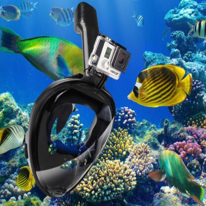 Maska Do Nurkowania Pełnotwarzowa Snorkelingu Pływania Wody Z Rurką L/XL - obrazek 6