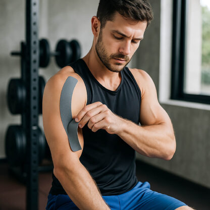 4x Kinesiotaping Tejpy Tejpa Taśma Kinezjologiczna na Bark Kolano Twarz 5m - obrazek 3
