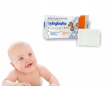 Gąbka Z Mydłem Dla Dzieci Jednorazowa Pediatryczna Higieniczna pH 5.5 - obrazek 4